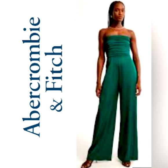 Abercrombie & Fitch Pants - Abercrombie & Fitch Emerson Ruched strapless jumpsuit